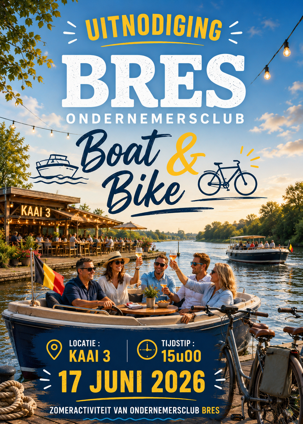 BRES Zomeractiviteit :  Boat & Bike